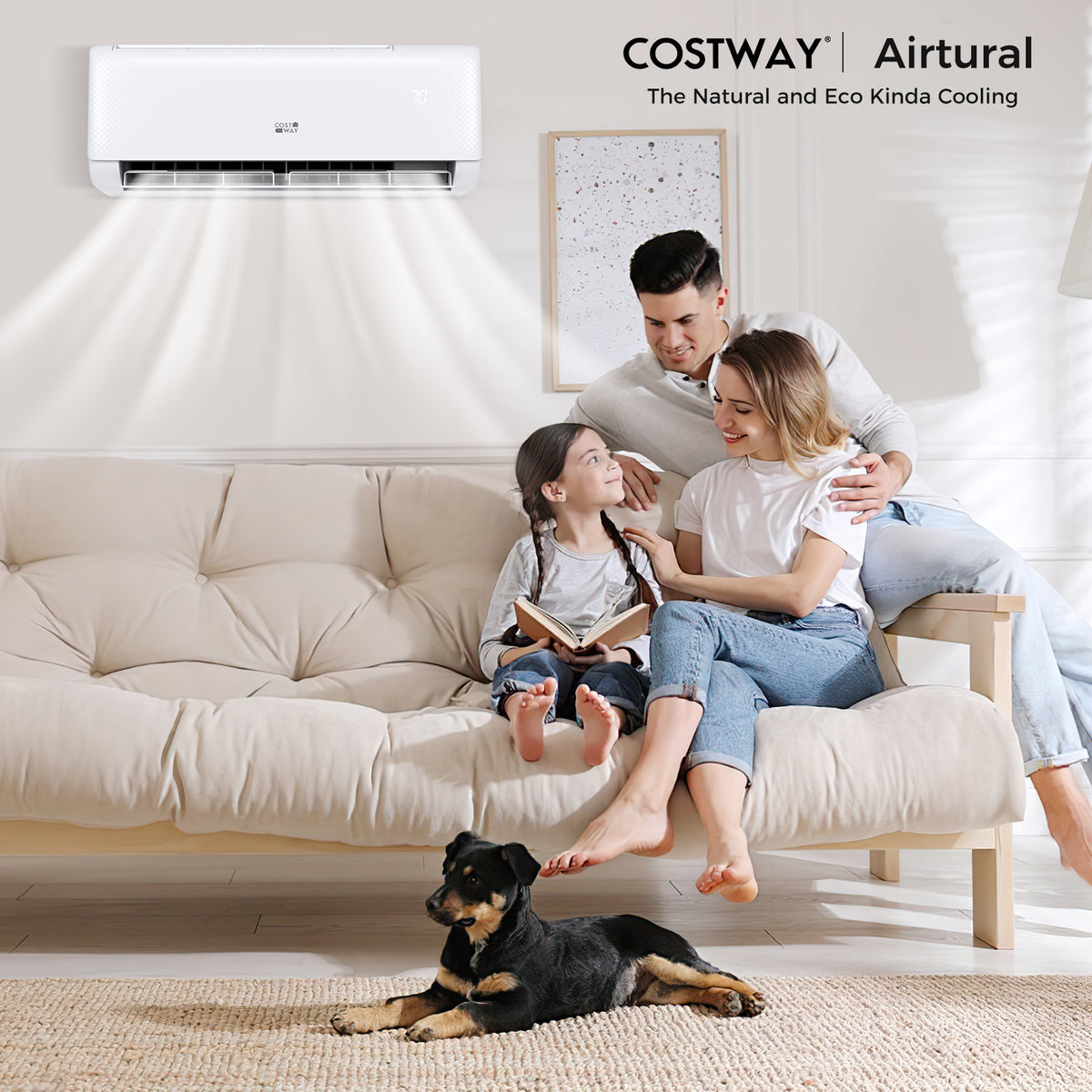 Airtural 18,000 BTU mini split installed in a room