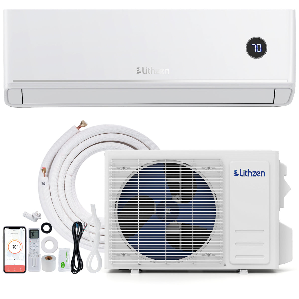 12,000 BTU mini split indoor air handler, view 2