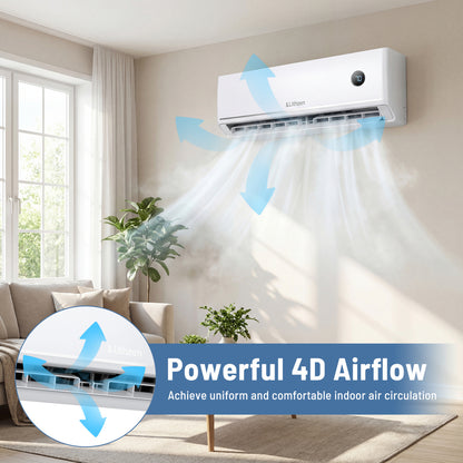 12,000 BTU mini split indoor air handler, view 4