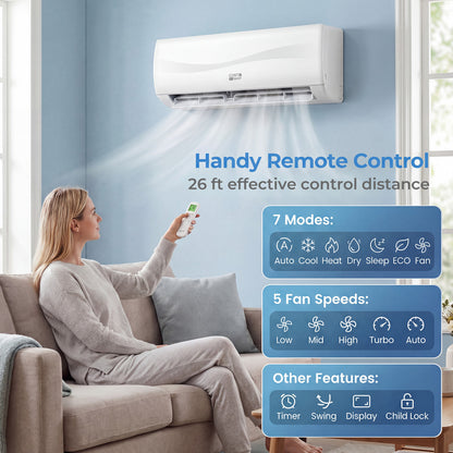 Blast 12,000 BTU mini split remote control, view 3