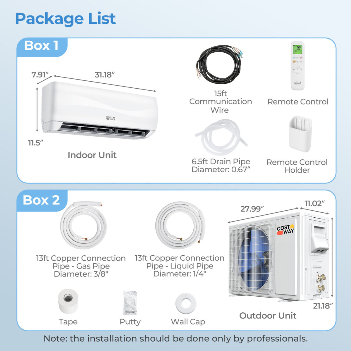 Blast 9,100 BTU mini split remote control, view 2