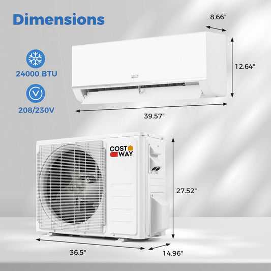 Blast Pro 24,000 BTU mini split indoor air handler and outdoor condenser