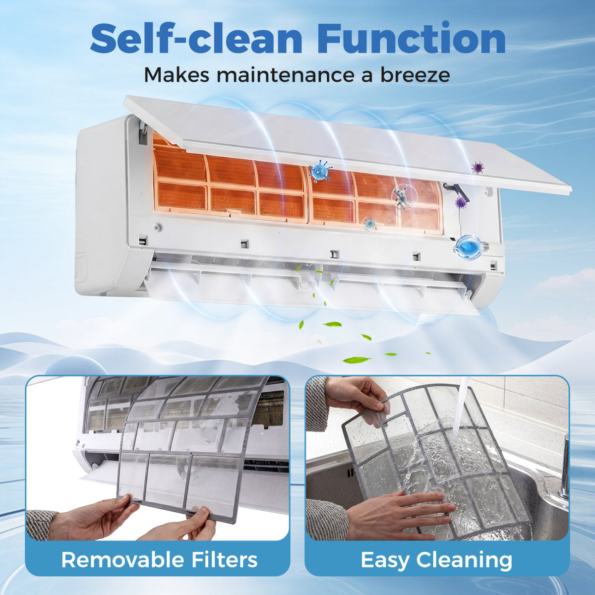 Blast Pro 9,000 BTU mini split indoor air handler
