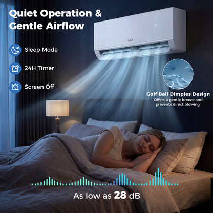 Blast Pro 9,000 BTU mini split installed in a room, view 3