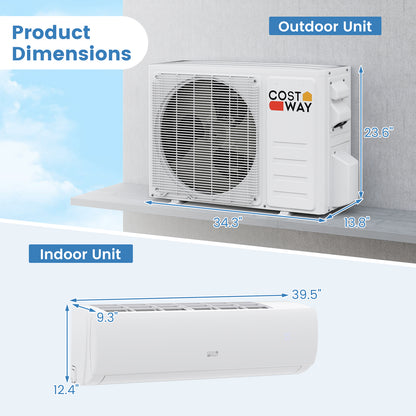 EchoCool 23,000 BTU mini split indoor air handler and outdoor condenser