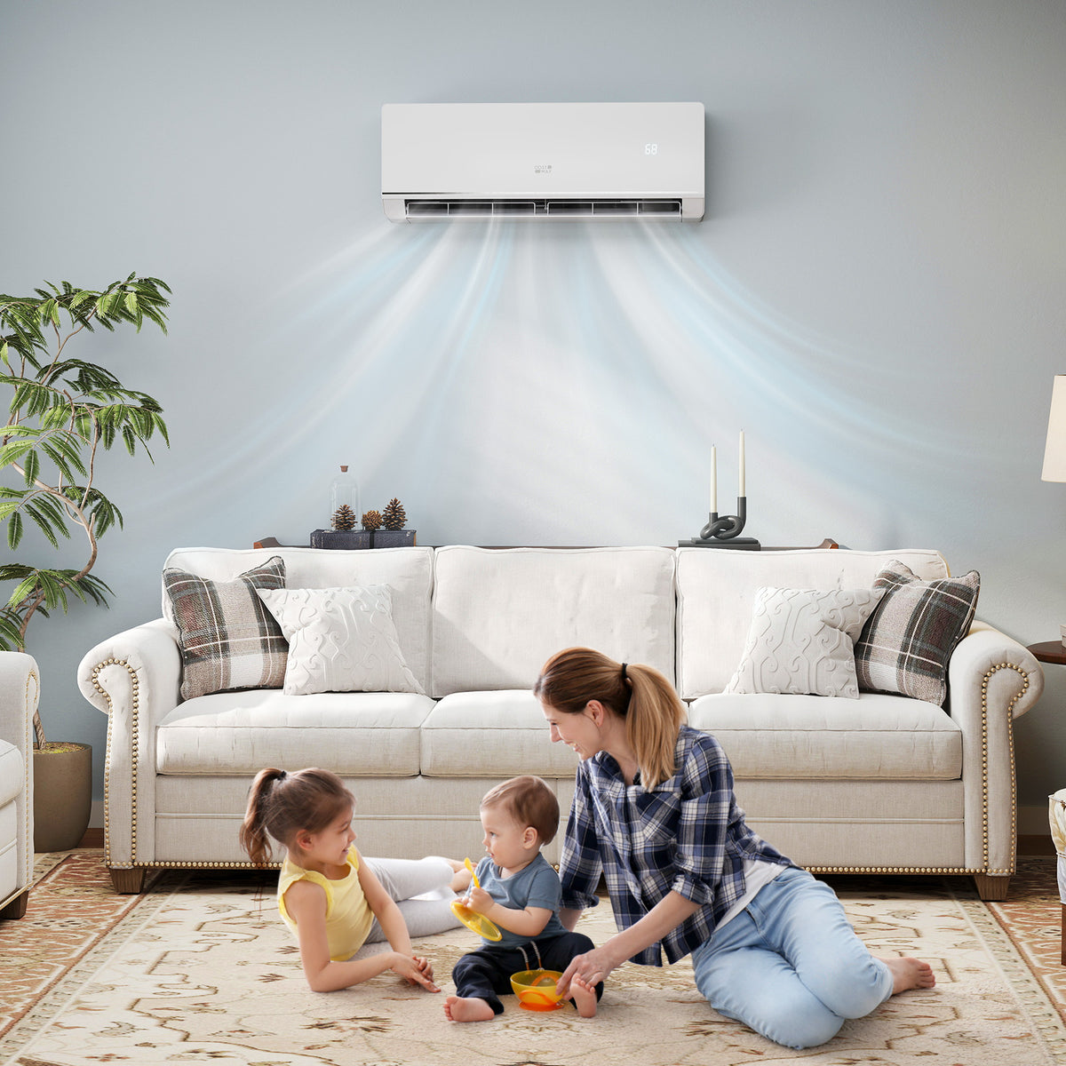 SEERXtreme 12,000 BTU mini split installed in a room
